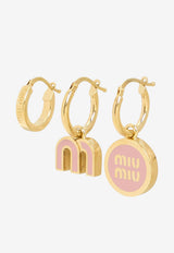 Miu Miu Enamel Drop Earrings - Set of 3 Pink 5IO1022F6T_F0615