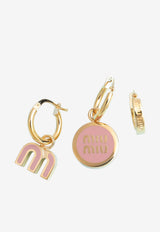 Miu Miu Enamel Drop Earrings - Set of 3 Pink 5IO1022F6T_F0615