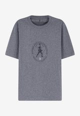 Brunello Cucinelli Embroidered Crewneck T-shirt Gray M0B138519C080_Piombo_70014661