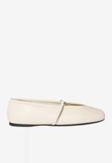 Miu Miu Calfskin Ballet Flats Ivory 5F334EF005070_F0304