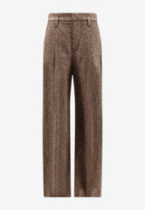 Brunello Cucinelli Mélange Wool Blend Pants Brown MD002P9302C002_BROWN_70014674