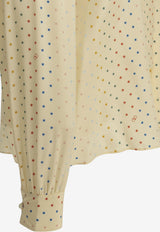 Valentino Starry Silk Blouse with Lavallière Collar Beige 9B3AB8L6ABTCVT_c2d5ab89-3303-4fd7-9641-f64cb7ebd199