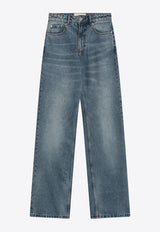AMI PARIS Ami De Coeur Straight-Leg Jeans Blue FTR450DE0046/T_AMI-480