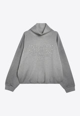 Acne Studios Logo Print Fleece Sweatshirt Gray AI0193CO/T_ACNE-990
