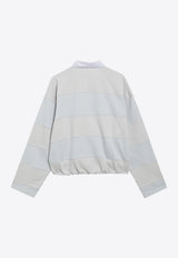Acne Studios Striped Fleece Sweatshirt Light Blue AI0190CO/T_ACNE-AYG