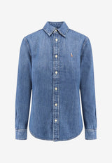 Polo Ralph Lauren Long-Sleeved Denim Shirt Blue 710548539001_DENIM_70224408