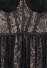 Elisabetta Franchi Corset Lace Midi Dress Black AB97162E2FB4_Black_41973269