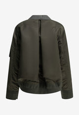 Sacai X Nylon Double-Breasted Twill Blazer Gray 26-08564342_d645008c-c06c-46a0-8800-926fc805393e
