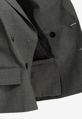 Sacai X Nylon Double-Breasted Twill Blazer Gray 26-08564342_d645008c-c06c-46a0-8800-926fc805393e
