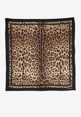 Dolce & Gabbana Leopard Print Silk Scarf Brown FN090RGDCF5HN13M_LEOMARRONENERO_70014276