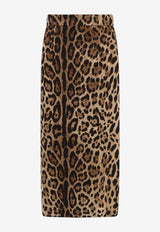 Dolce & Gabbana Leopard Print Midi Skirt Brown F4B6UTFSRKYHY13M_LEONEW_70014019