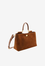 Dolce & Gabbana Vittoria Suede Handbag Brown BB7896A07758Y121_CAMMELLOCARAMELLO_70014385