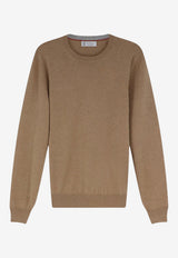 Brunello Cucinelli Wool Crewneck Sweater Beige M2200100CM338_CAMELCIOTTOLO_70014730