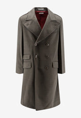Brunello Cucinelli Double-Breasted Wool Coat Gray MV4679141HC014_Mud_70014742