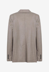 Max Mara Bronte Single-Breasted Cashmere Blazer Brown MXMBRONTEWS/T_MAXM-002