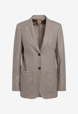 Max Mara Bronte Single-Breasted Cashmere Blazer Brown MXMBRONTEWS/T_MAXM-002
