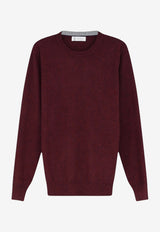 Brunello Cucinelli Wool Cashmere Sweater Burgundy M2200100CNU36_BORGOGNAGRIGIO_70014873