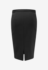 Elisabetta Franchi Essential Crepe Pencil Skirt Black GO22366E2110_Black_70224374