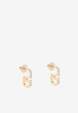 VLogo Crystal Embellished Earrings