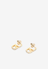VLogo Crystal Embellished Earrings