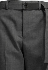 Sacai Curved-Leg Tailored Wool Pants Gray 26-08572301_dd586be9-02c5-4d84-93c0-292350561745