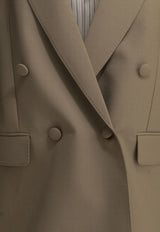 Valentino Double-Breasted Mohair Blazer Beige 9B3CE5V5A6DLX7_609318a8-f3ca-4ae0-aff1-bfdf22cab9b8