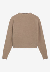 Chloé Encoeur Wool Blend Sweater Brown CH26AMP41710/T_CHLOE-218