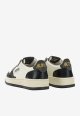 Autry Medalist Croc-Embossed Leather Sneakers Monochrome AULWCZ05_cb45e455-27d7-4d0a-8b04-75a1d7835210
