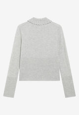 Chloé Knitted Wool Cardigan Gray CH26AMC16711/T_CHLOE-00N