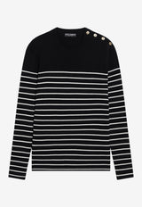 Dolce & Gabbana Striped Wool Sweater Navy GXXCJTJDVID/T_DOLCE-B0789