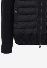 Down-Front Hooded Cardigan