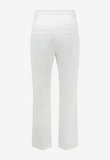 Elisabetta Franchi Monogram Flared Pants Ivory PA19866E2360_Avorio_70224496