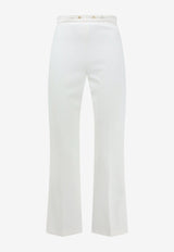 Elisabetta Franchi Monogram Flared Pants Ivory PA19866E2360_Avorio_70224496