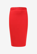 Elisabetta Franchi Essential Crepe Pencil Skirt Red GO22366E2CG5_RED_70224504
