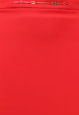 Elisabetta Franchi Essential Crepe Pencil Skirt Red GO22366E2CG5_RED_70224504
