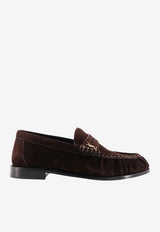 Saint Laurent Le Loafer 15 Suede Leather Loafers Brown 8189082W5AA6023_TMORO_70166773
