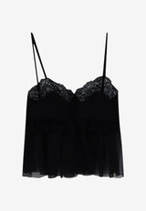 Chloé Lace-Trimmed Silk Cami Top Black CH26AHT17005001_BLACK_70014672