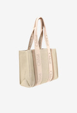 Chloé Woody Linen Shoulder Bag Beige CHC23AS383L1726Y_Blushy Beige_70318899