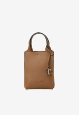 Tod's Micro Hammered Leather Top Handle Bag Brown XBWAPAR0000-QRI-S410