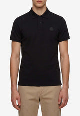 Moncler Logo Patch Piqué Polo T-shirt Black L20918A00010-84556-999