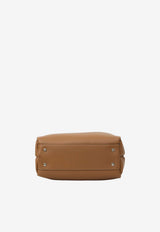 Tod's Mini T Timeless Top Handle Bag in Hammered Leather Brown XBWAPAL0100-QRI-S410