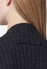 Victoria Beckham Knitted Wool Sweater Gray 1326KJU007314AWO/T_VIBEC-AC