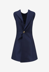 Balenciaga A-line Mini Dress Navy A00293TUT228065_NAVY_70281275