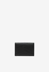 Saint Laurent Cassandre Matelassé Wallet Black 668274BOWA1/S_YSL-1000