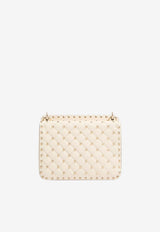 Valentino Rockstud Spike Leather Shoulder Bag Ivory 9W2B0122NAPI16_LIGHTIVORY_70013685
