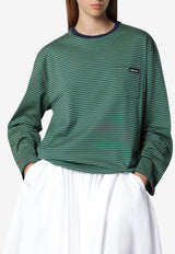 Long-Sleeved Stripe T-shirt