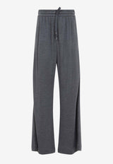 Elasticated-Waist Track Pants