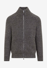 Full-Zip Cashmere-Blend Cardigan