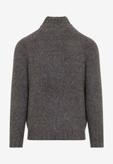 Full-Zip Cashmere-Blend Cardigan