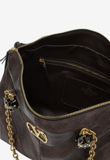 Valentino Medium Panthea Suede and Nappa Leather Shoulder Bag Brown 9W2B0S70DEDRE6_63446fcb-5b62-46ea-8dd9-268bd083f6d6